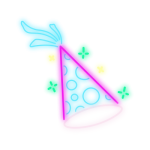 Icône néon gâteau