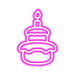 Icône néon gâteau