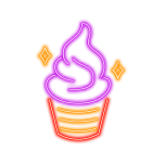 Icône néon gâteau