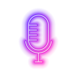 Icône néon micro